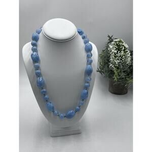 Vintage Hong Kong Swirl Dimension Genuine Lucite One Strand Necklace‎ Tags New